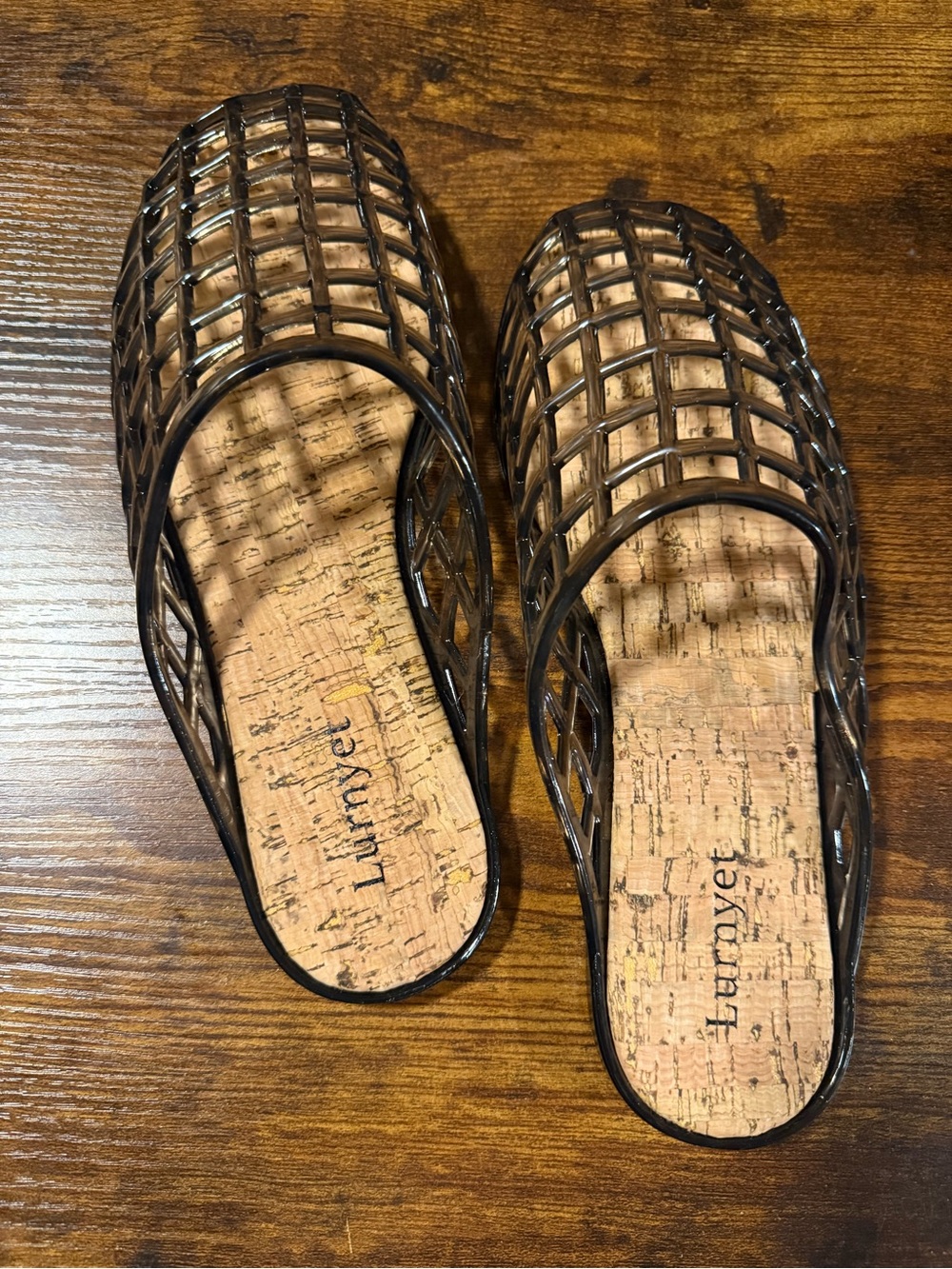 Black Clear Cage Slide Sandals - Women's